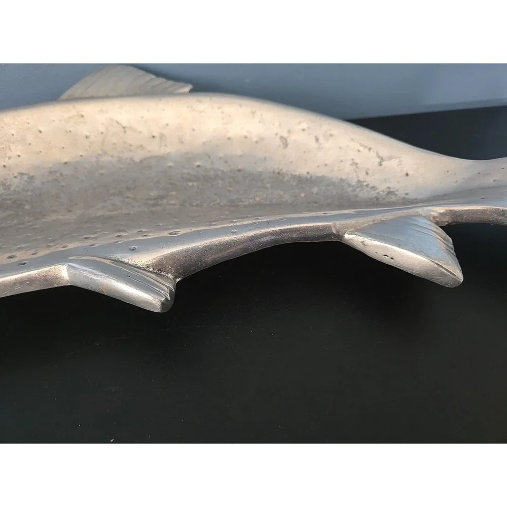 Vtg Trout Fish Large Aluminum Platter Tray Bruce Cox ?